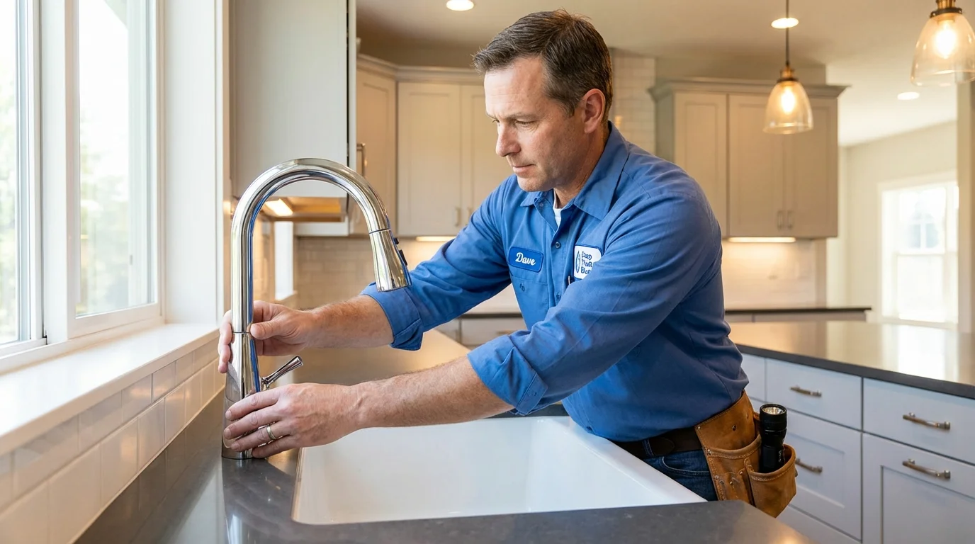 Kitchen faucet installation by Johns Plumbing LLC in Fort Pierce