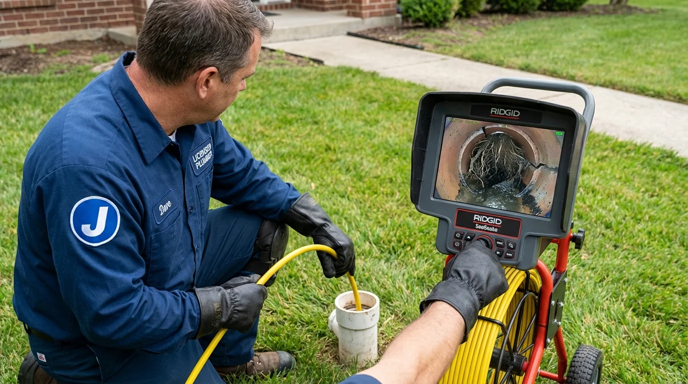 Sewer camera inspection being performed by Johns Plumbing LLC in Fort Pierce