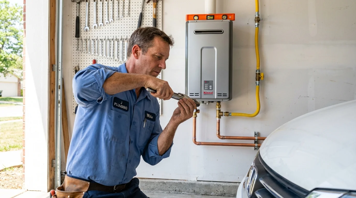 Tankless water heater installation by a Johns Plumbing LLC plumber in Fort Pierce